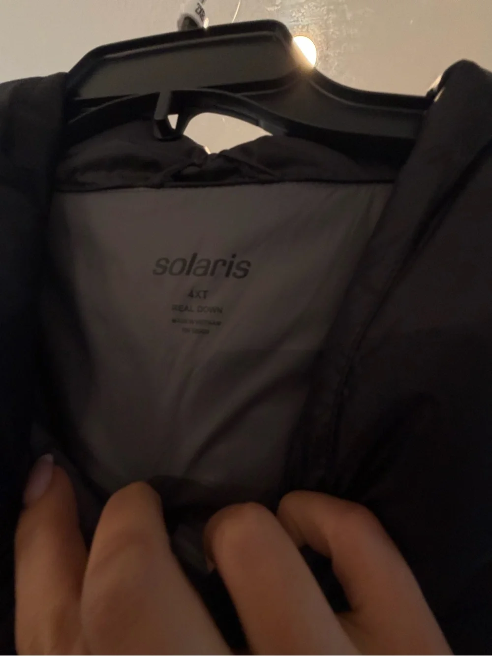 Solaris Men's Black Quilted Down Vest with Stand Collar
